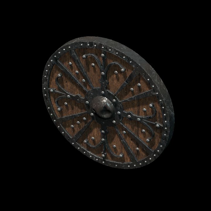 Shield. Round, Wood 3