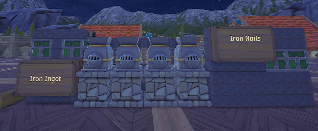 Iron Ingot + Nails/ Passive building mats