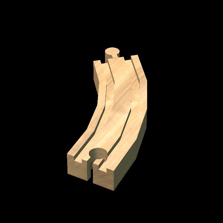 Wooden Track Curve Left