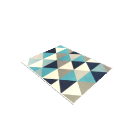 Blue Geometric 7'x9' Rug