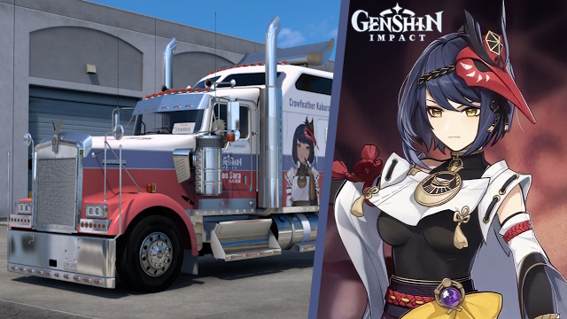 Kenworth W900 Kujou Sara - Genshin Impact Skin