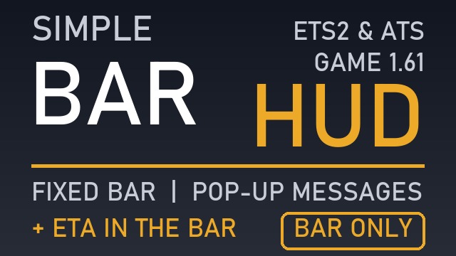 Simple Bar HUD - Bar Only (No Minimap)