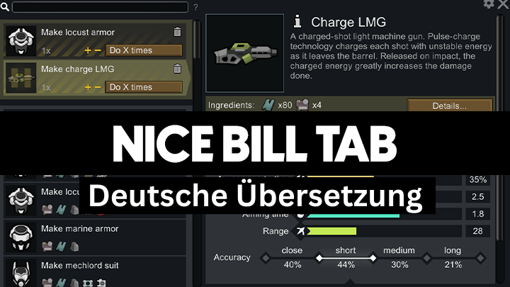 Nice Bill Tab - Deutsch mod preview for RimWorld