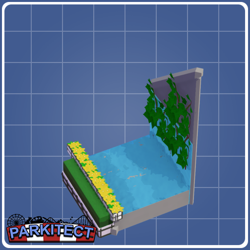 Modular Water Wall (2x Height to Normal, Left)
