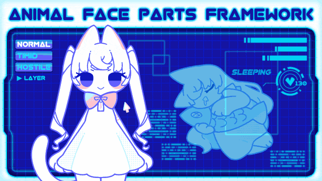 Animal Face Parts Framework mod preview for RimWorld