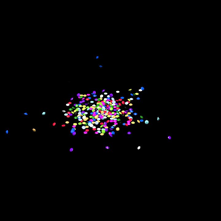Gemstones pile scattered