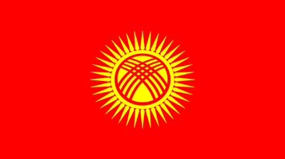 The flag of Kyrgyzstan