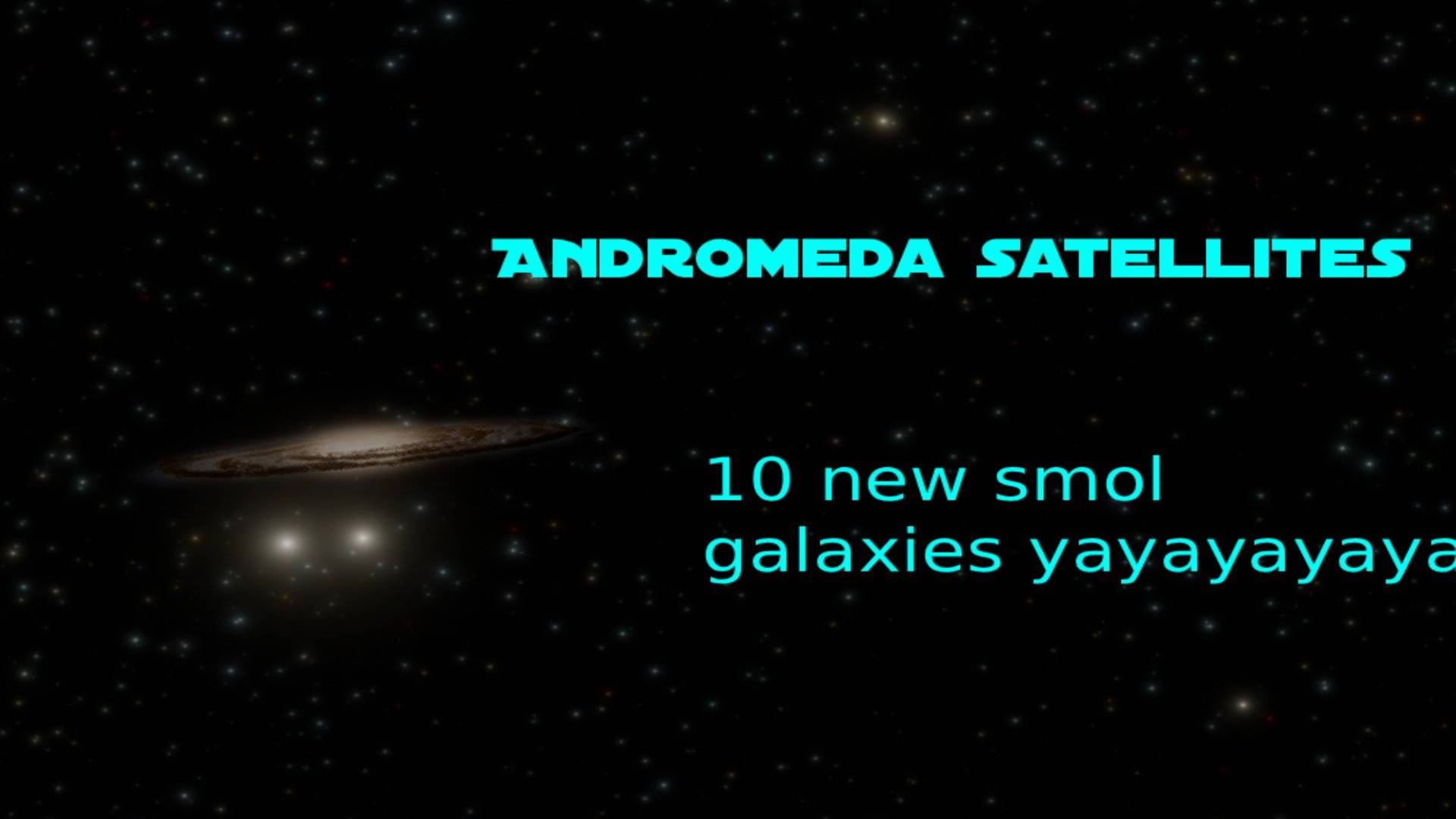 Andromeda satellite galaxies pack