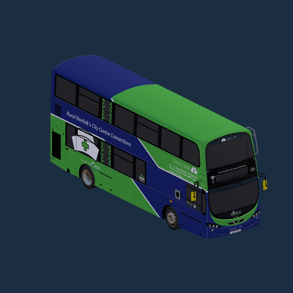 Wright Eclipse Gemini 2 B9TL 1B NorBus Norwich Cavell Line