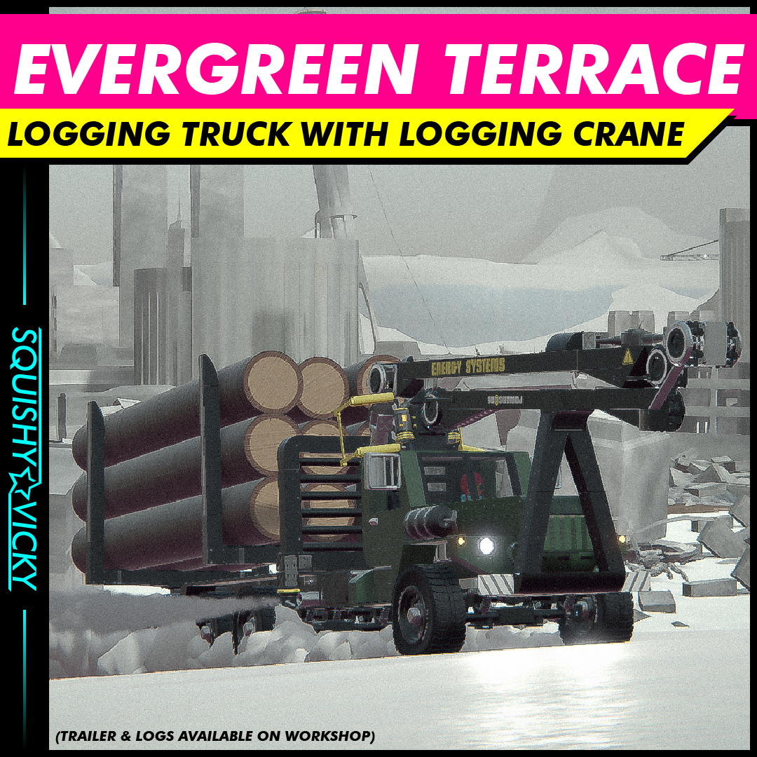 [SQUISHY] Evergreen Terrace - Logging Truck With Logging Crane