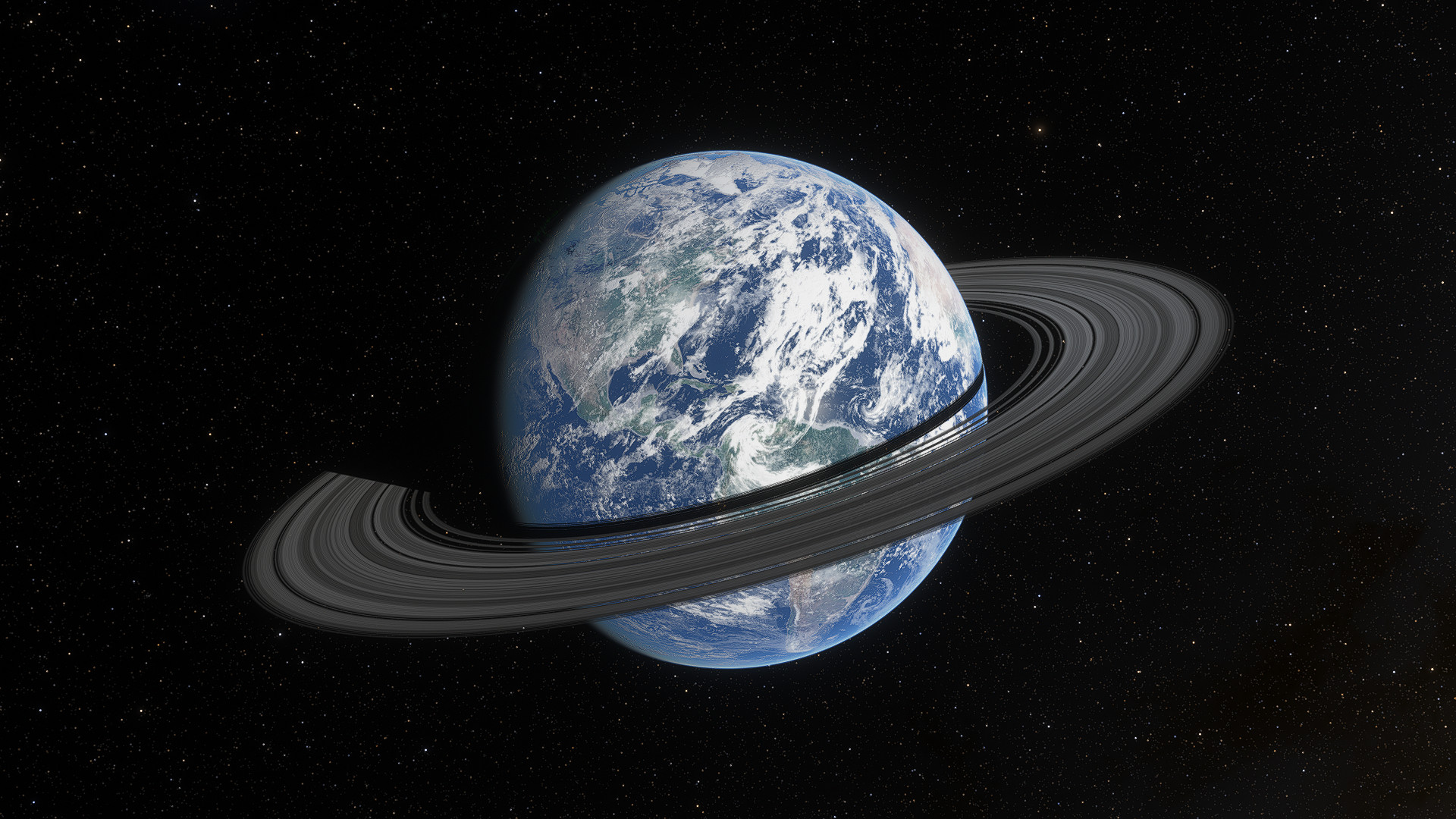 Earth Rings and Procedural Clouds