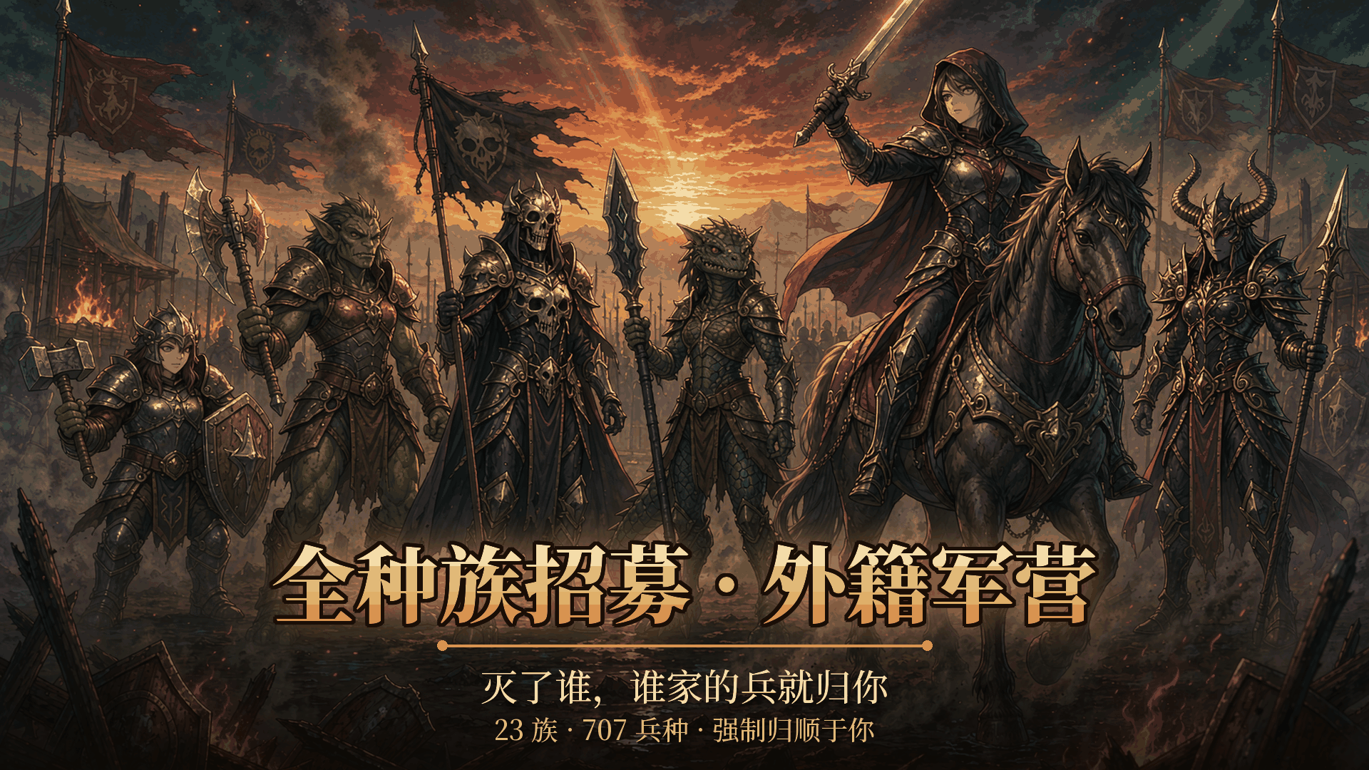 Recruitment of All-Race Units · Foreign Barracks