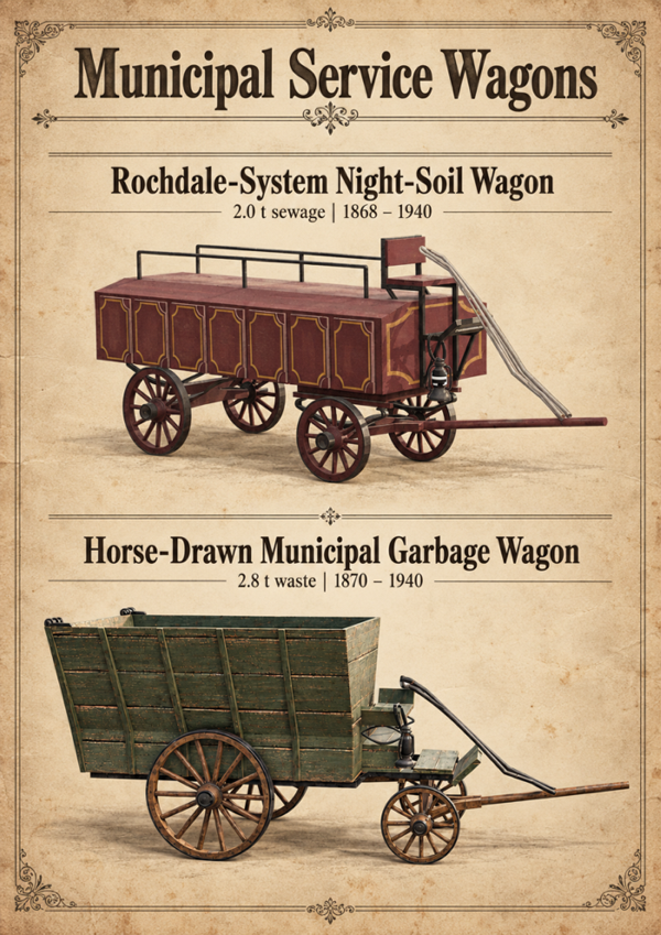 Rochdale-System Night-Soil & Municipal Refuse Wagons