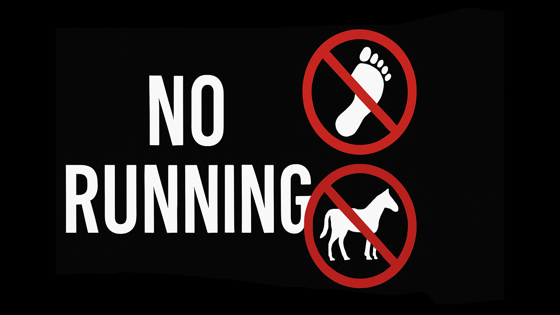 No Running - Player and Horse