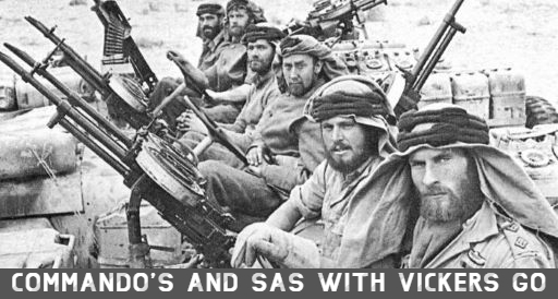 Bren with drum mag and Vickers Go for commando's and SAS