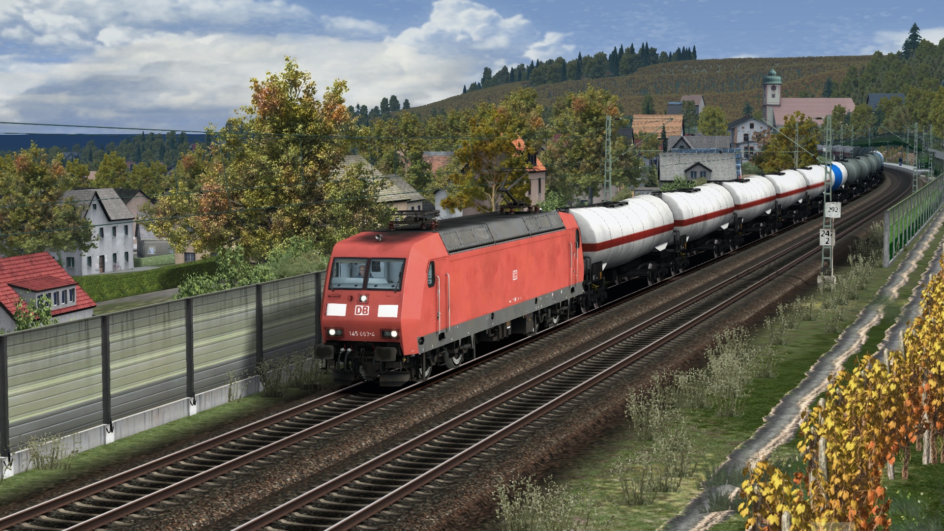 Kesselwagenzug Freiburg - Basel (BR 145)