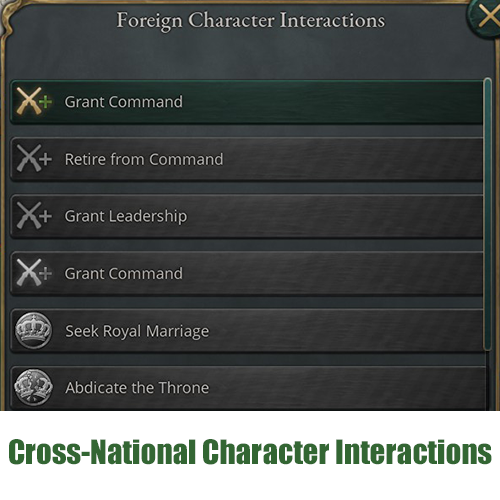 Cross-National Character Interactions