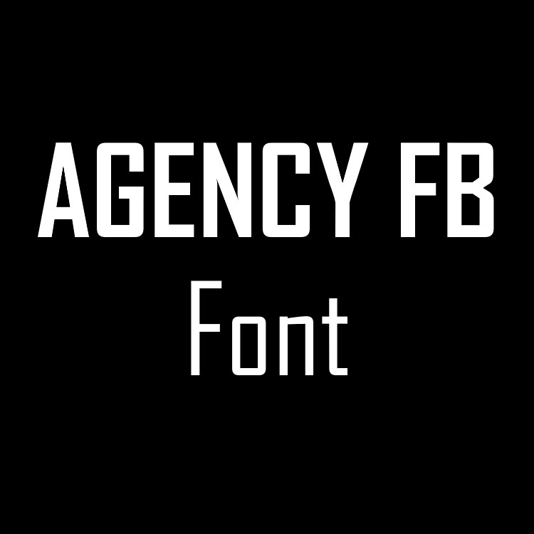 Agency FB Font preview