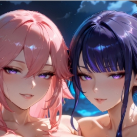 Yae Miko & Raiden Shogun yuri