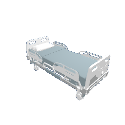 Grey Blue Hospital Bed