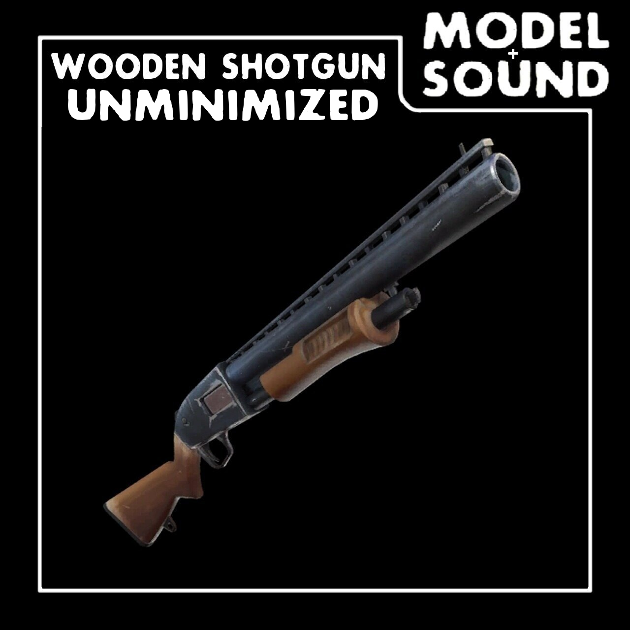 Wooden Shotgun: Fortnite [OG Blue Pump]
