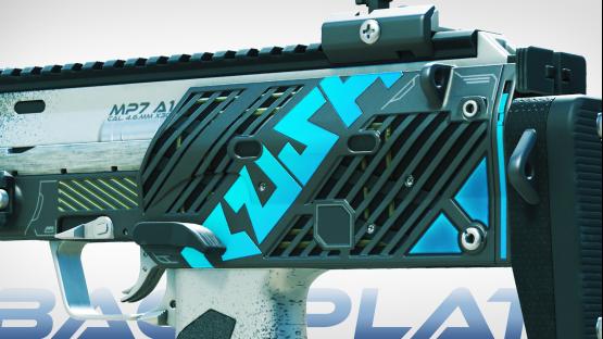 MP7 | RUSH Backplate neon blue