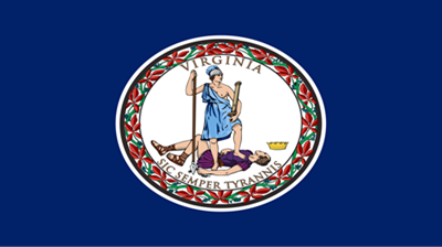 The flag of the state of Virginia
