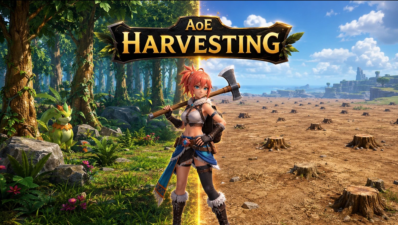 AoE Harvesting (Chain Mining and Chopping)
