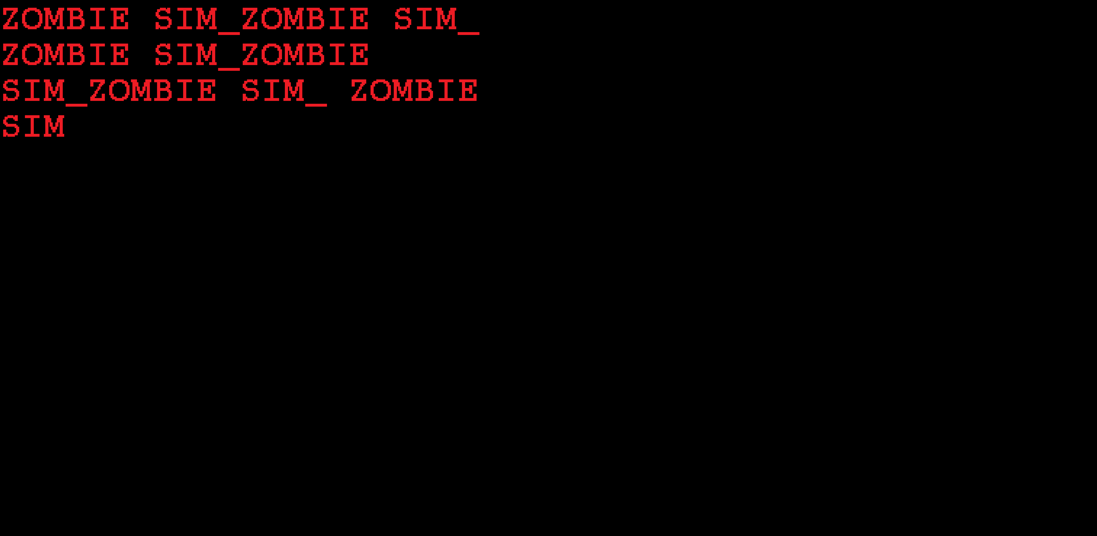 Zombie simulation