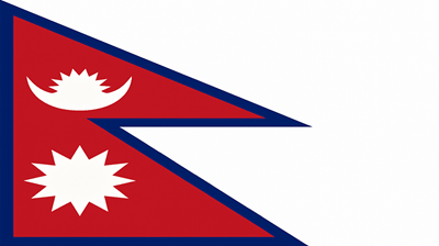 The flag of Nepal