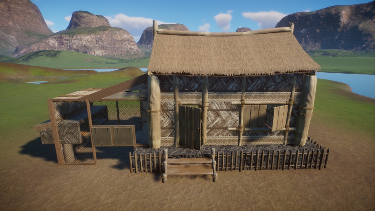 Farmhouse and coop