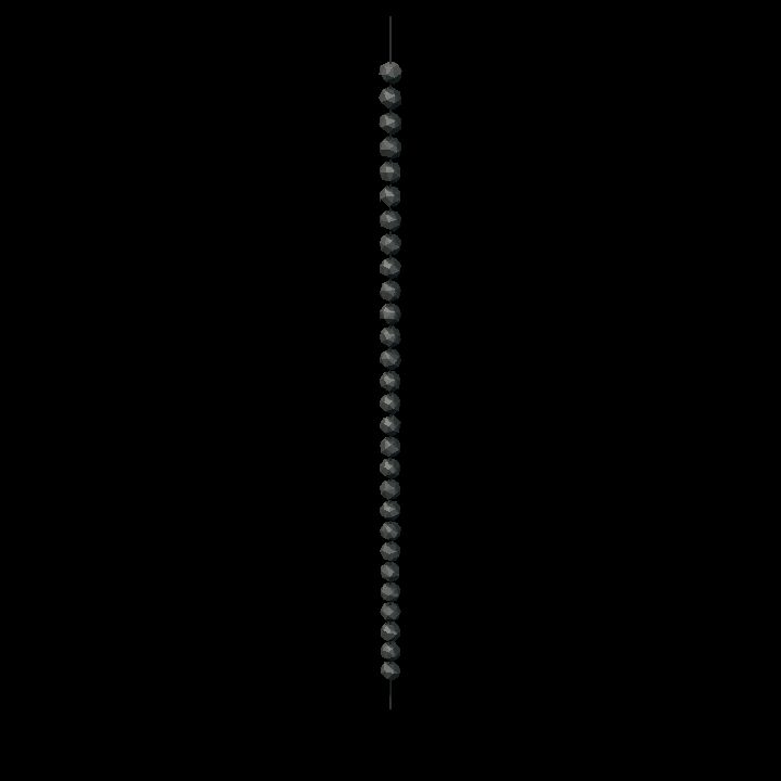 Beaded curtain individual strand STL