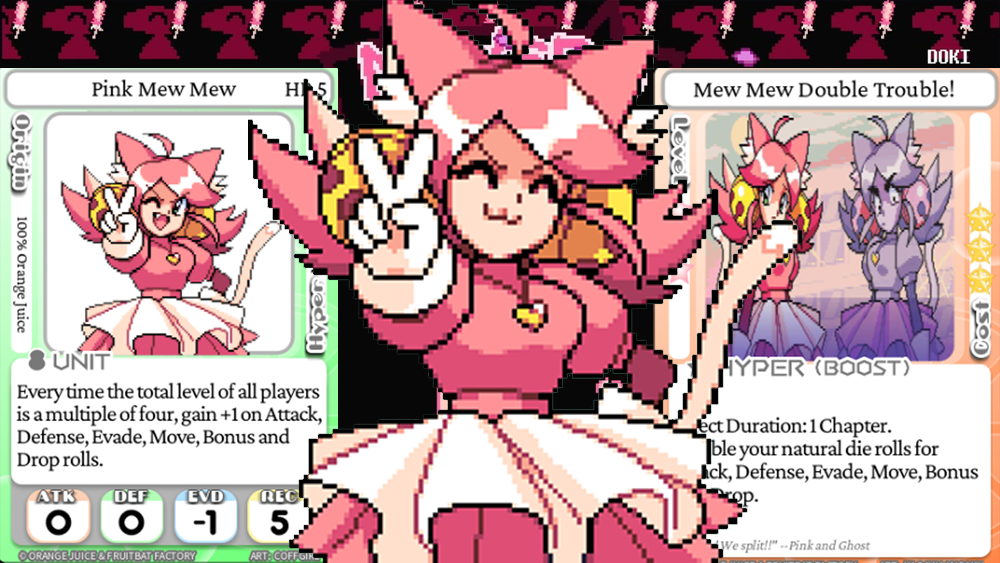 Pink Mew Mew from Deltarune Chapter 5 over Poyo! preview