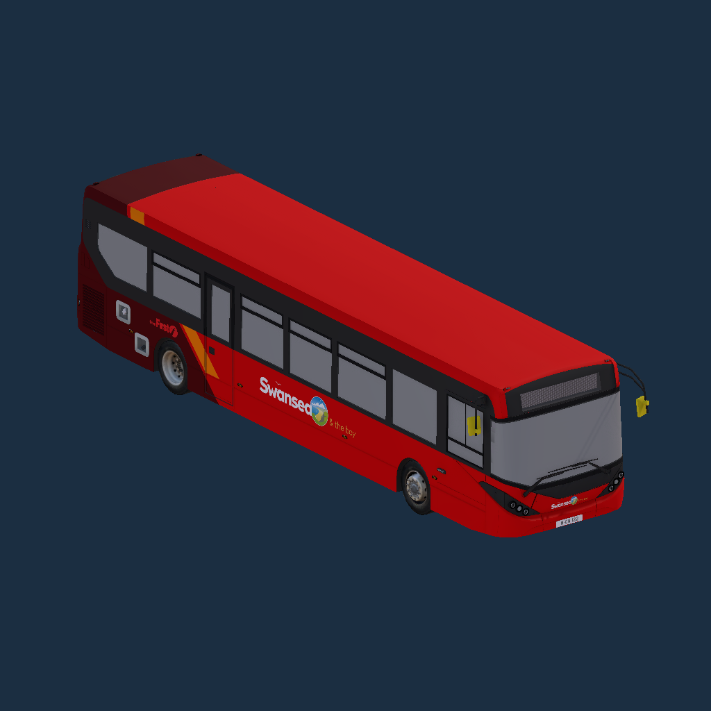 ADL Enviro200 MMC 11.5m First Cymru Reds Swansea and the Bay Branded