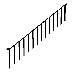 Hostel Stair Rail - Black