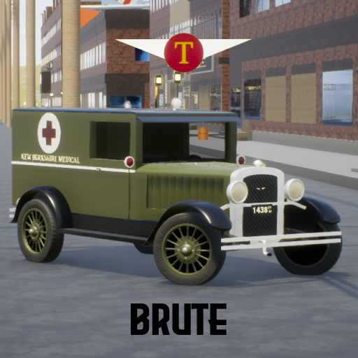 Troubadour brute van 1931 ambulance NBMD