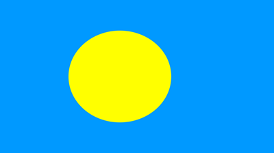 The flag of Palau