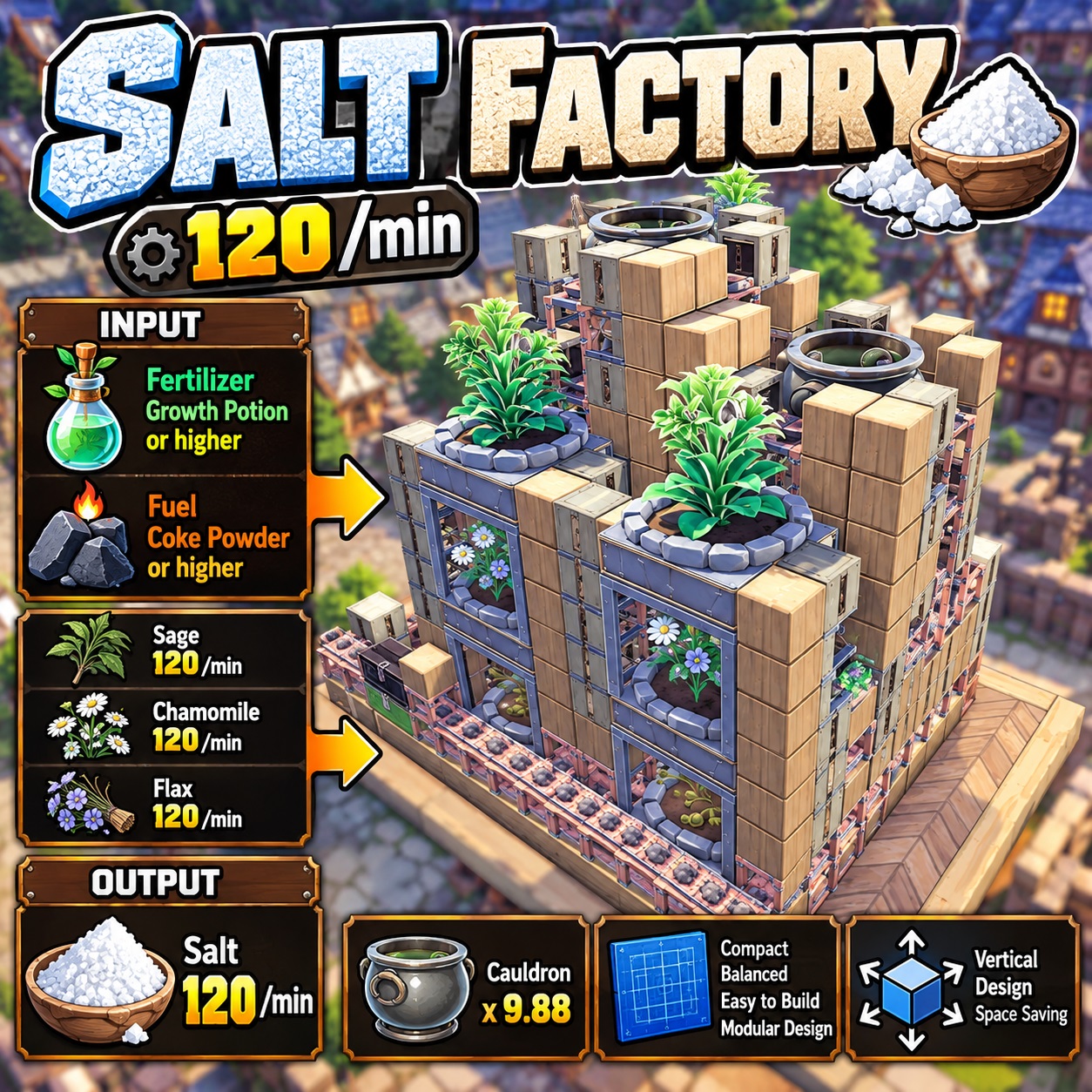 🧂 SALT FACTORY — 120/min