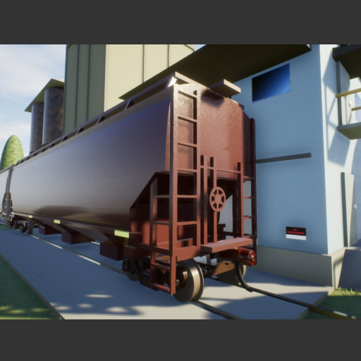 55' 3 Bay Covered Hopper Red preview