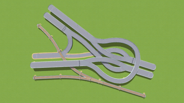 Road-Train Intersection, 3-way, ver6