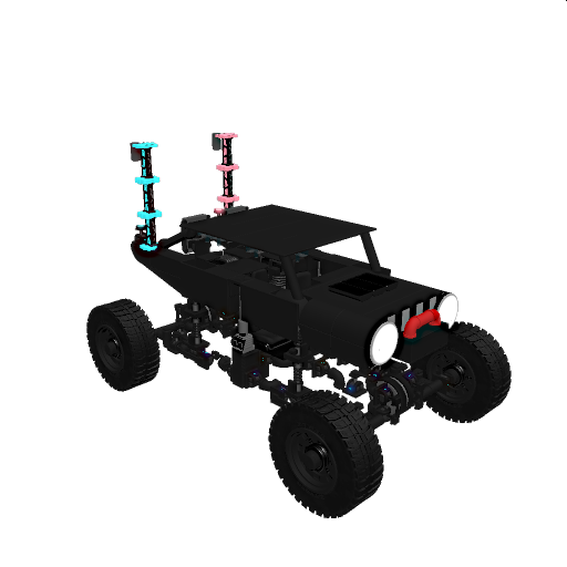 jeep rock crawler with 4 link suspension offroad