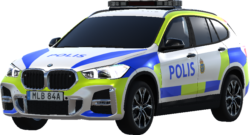 BMW X1 Swedish police preview