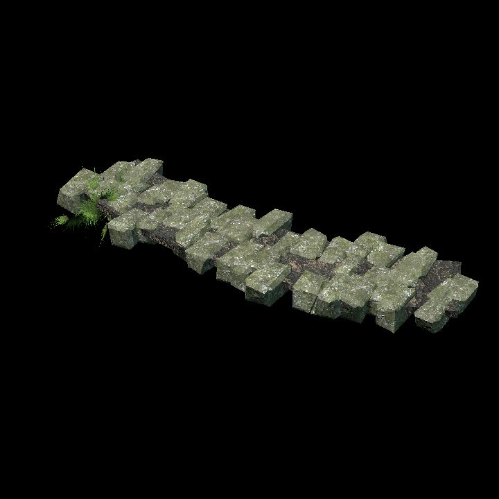 Jungle Ruins - path curve 1 A