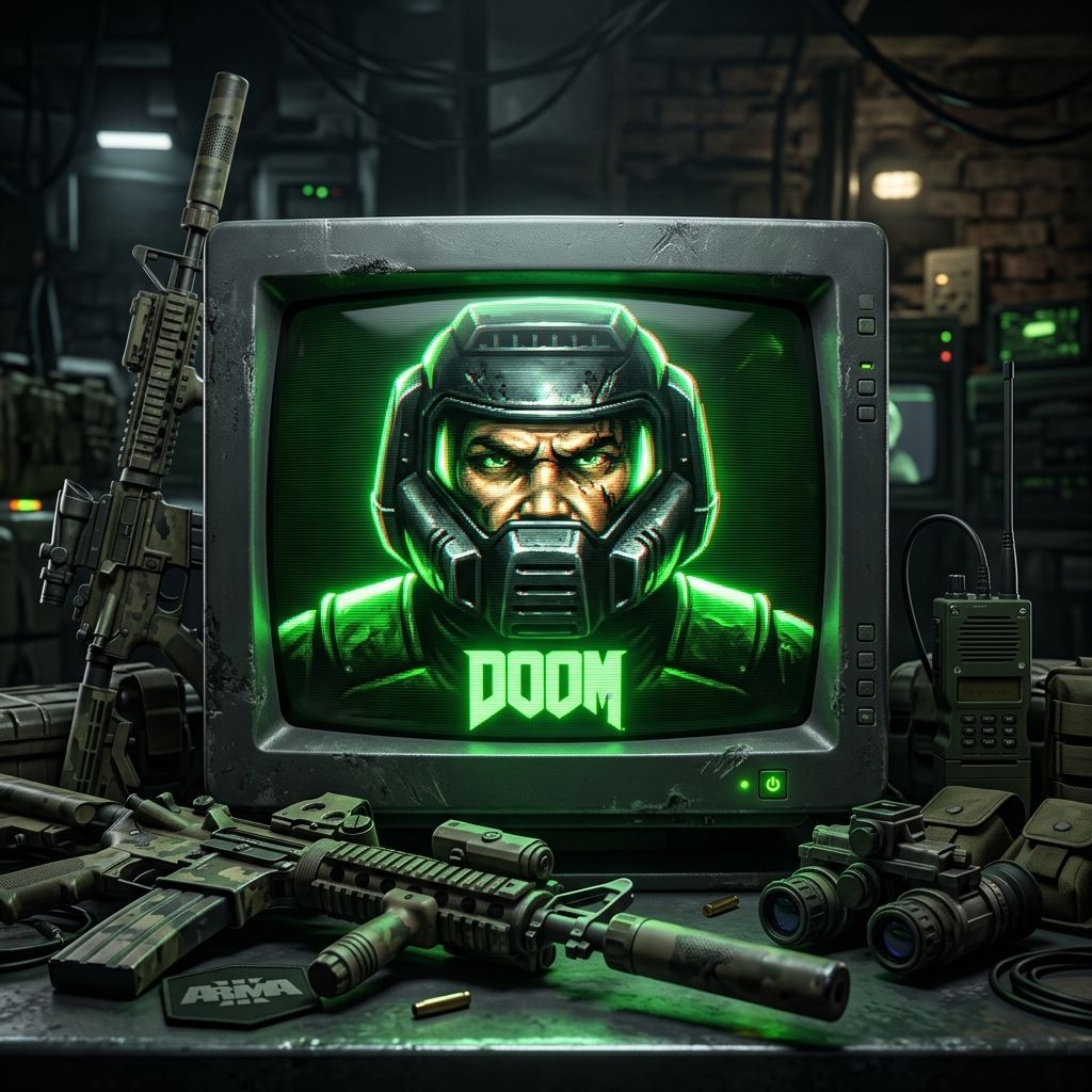 Playable DOOM in Arma 3 (Interactive 3D Terminals) preview
