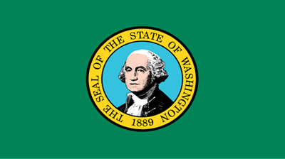 The flag of the state of Washington