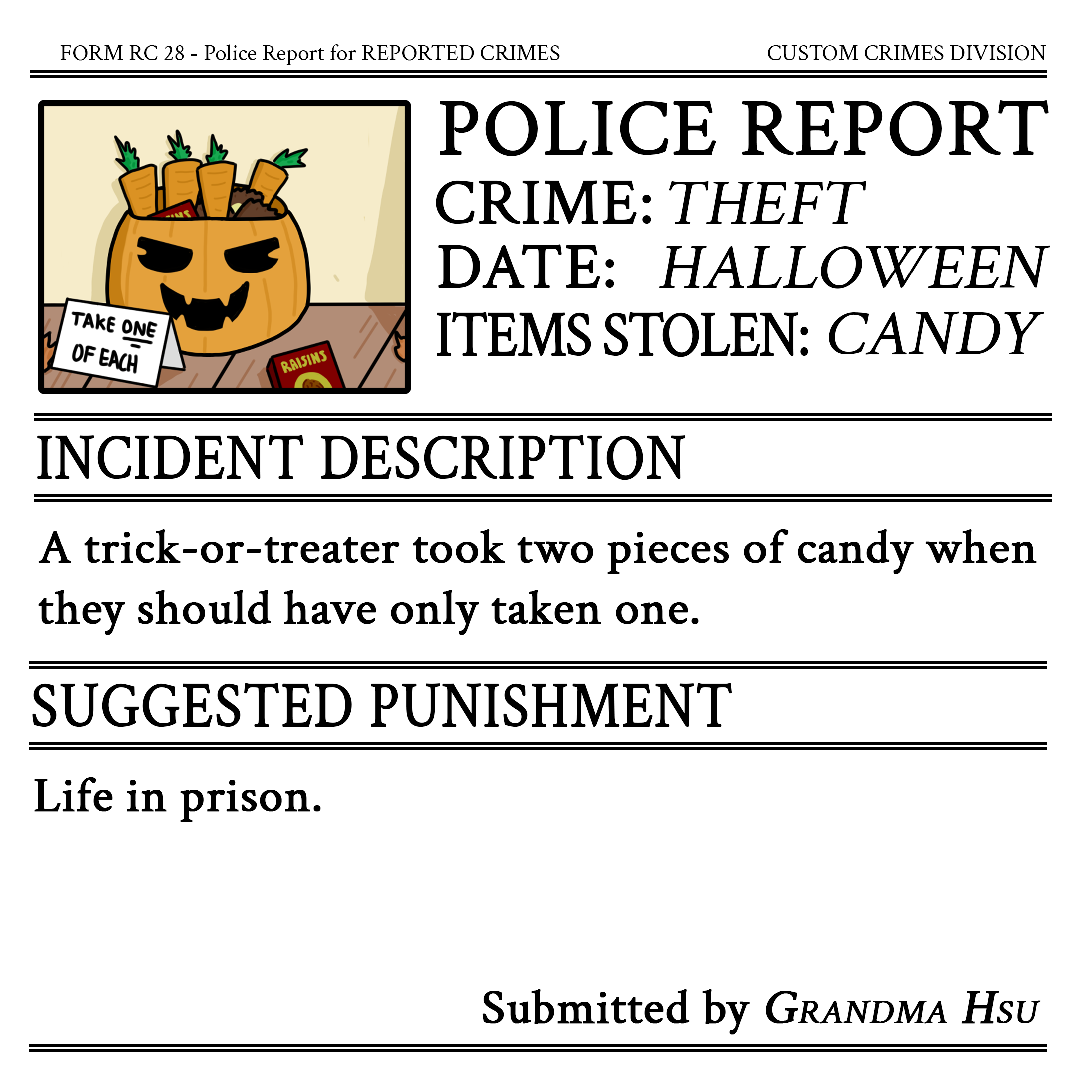 A Case of Stolen Candy