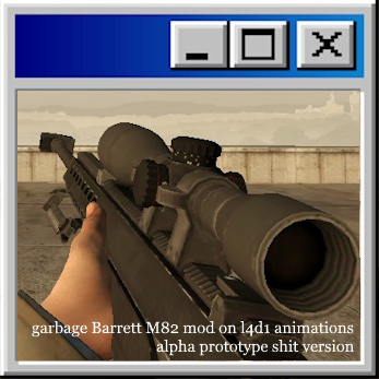 Prototype Alpha Garbage Barrett M82/107 on L4D1 Animations but it's broken as shit