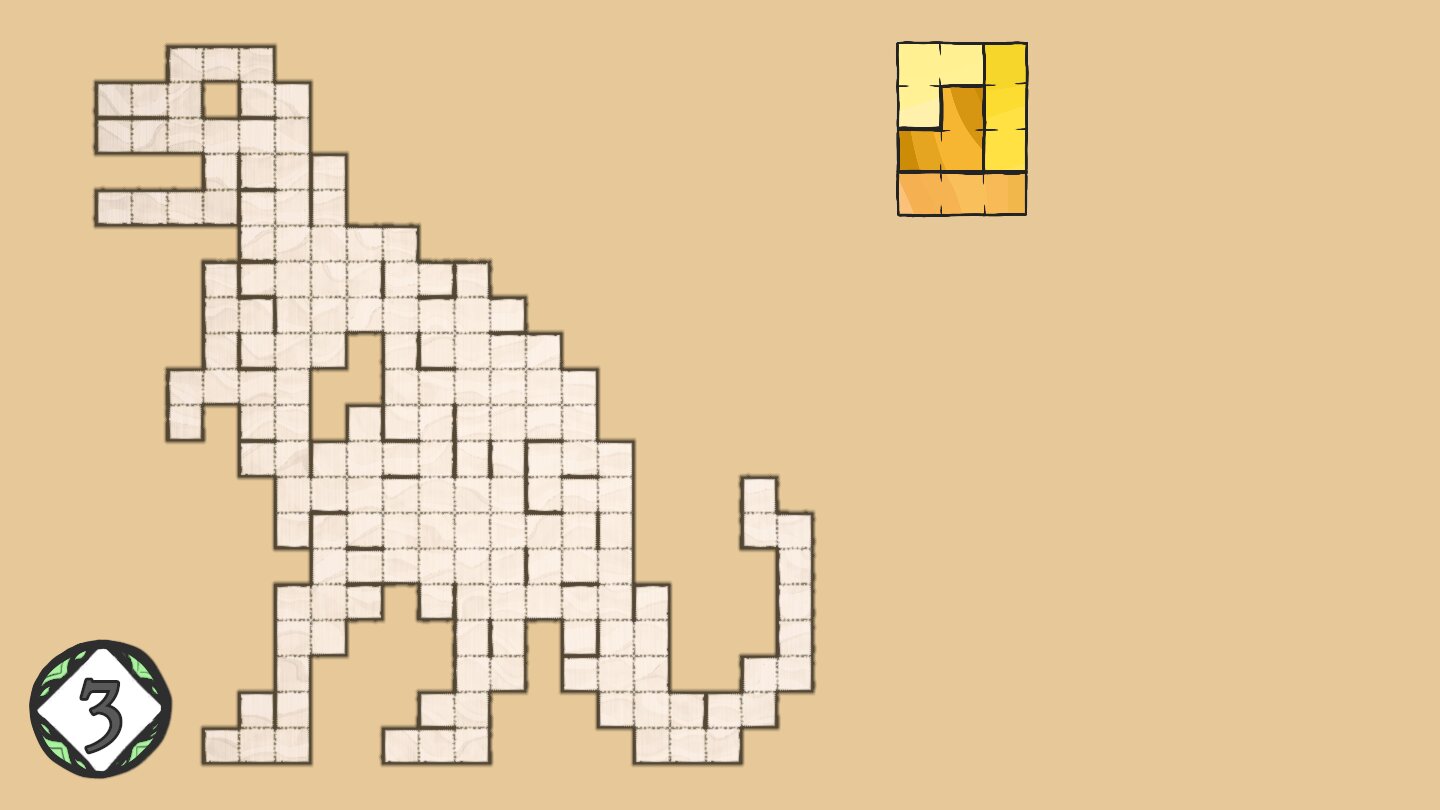 T-Rex in shape of three