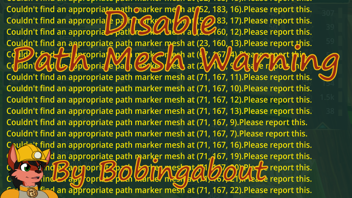 Disable Path Mesh Warning