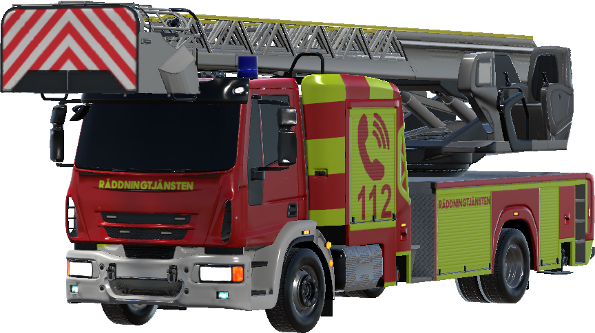 swedish fire ladder truck / räddningstjänsten preview